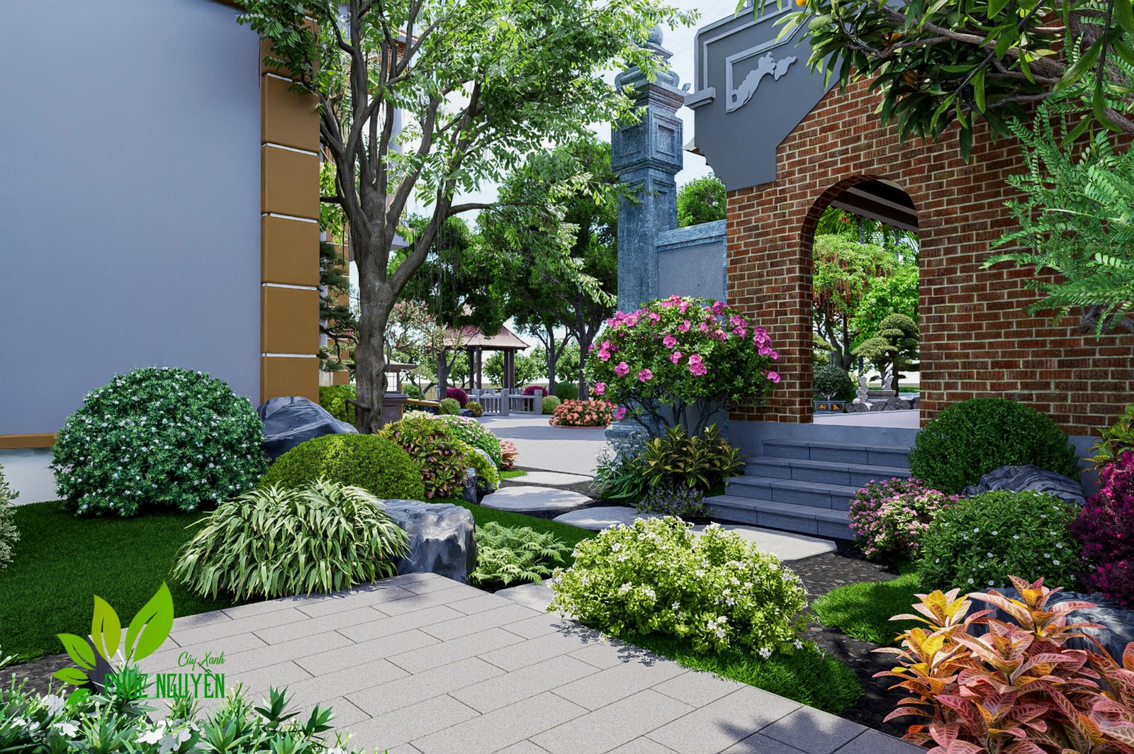 Giới Thiệu Dự Án: Kiến Tạo Không Gian Linh Thiêng – Thiết Kế và Thi Công Sân Vườn Nhà Thờ Cho Bác Tiến & Anh Tới