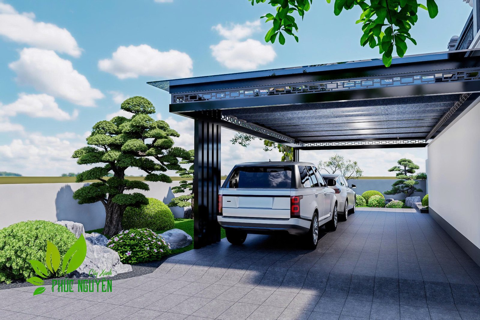 Dự án thiết kế và thi công Sân vườn nhà thờ anh Hiếu tại Hưng Yên 2025 | Phúc Nguyên Garden